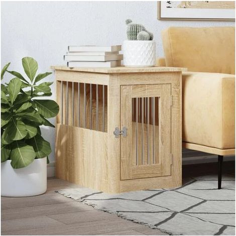 Mobilier pour cage à chien en chêne Sonoma, 45 x 62 x 59 cm