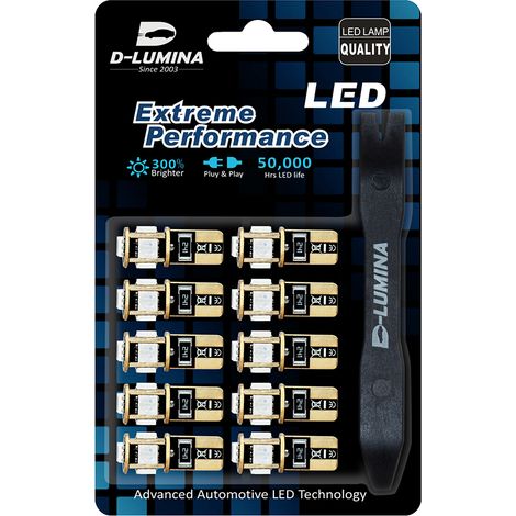 10 Lampada Led T10 W5W Canbus 12V 5 SMD 5050 Blue + Leva Rimozione Antigraffio (1/3)