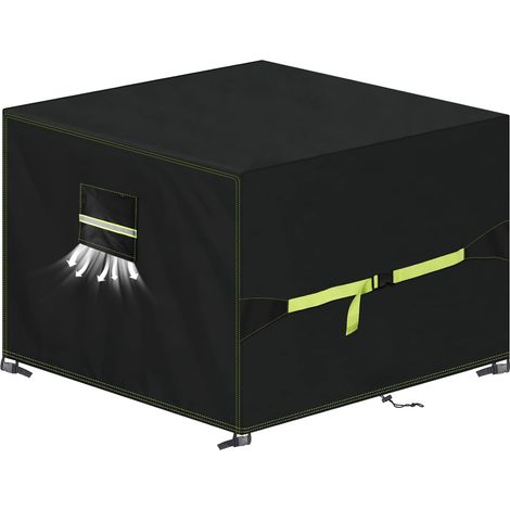 Housse Table De Jardin avec évent, 420D Oxford Tissu Housse Salon de Jardin 220x110x70cm, Housses pour Mobilier Bâche de Protection pour Meubles Imperméable, Coupe-Vent, Anti-UV, Indéchirable (1/5)