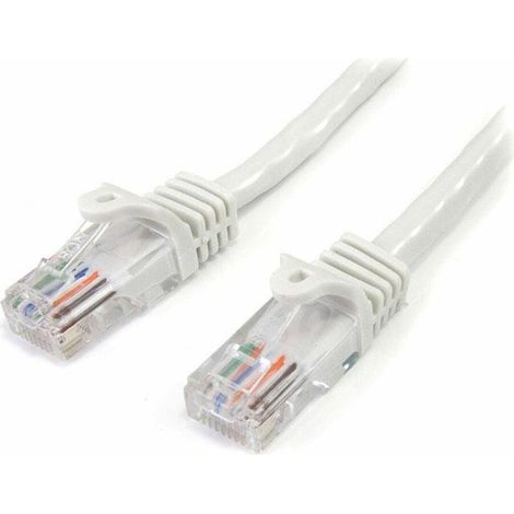StarTech.com 5,0mWhite Cat5e Patch Cable with Snagless RJ45 Connectors - Long Ethernet Cable - 5,0m Cat 5e UTP Cable - Netzwerkkabel - RJ-45 (M) bis RJ-45 (M) - 5,0m - UTP - CAT 5e - ohne Haken, verse