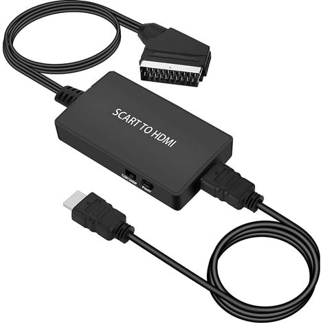 Convertitore/adattatore da SCART a HDMI HD 720p/1080p - Convertitore audio/video per TV, proiettore, Xbox, PS3, VHS, STB, lettore Blu-ray/DVD Sky (1/5)