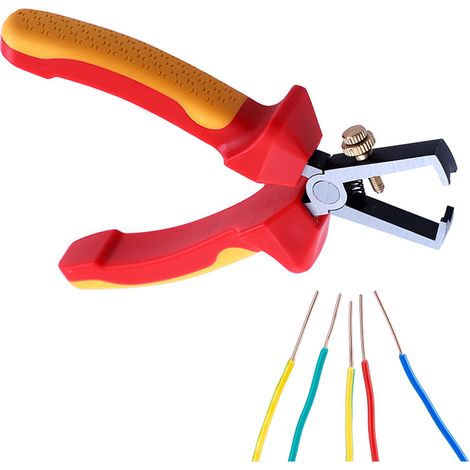 Abisolierwerkzeug für Drähte, 15 cm, 1000 V, Hochspannung, Widerstand, Multifunktions-Elektriker-Drahtschneider und Abisolierwerkzeug (1/5)