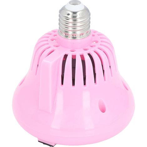 Lampe chauffante E27 pour poulailler, température réglable, protection contre les surcharges, pour canards, volailles et reptiles barbus (rose). (1/5)