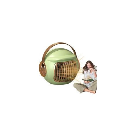 Chauffage de table portable vert, petit chauffage de table, chauffage électrique petit chauffage léger avec protection anti basculement pour les salons, les chambres d'enfants, les bureaux et les sa (1/5)