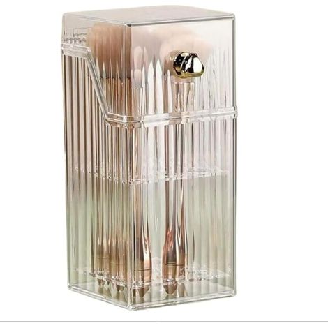 Boîte de Rangement pour Pinceaux de Maquillage Anti-poussière Boîte de Rangement pour Pinceau Poudre en Vrac Crayon à Sourcils Blush Poubelle de Cosmétique C (1/5)