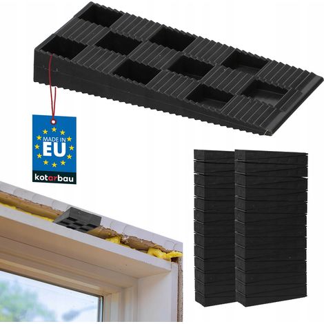 Cunei di montaggio in plastica per finestre e porte, 95 mm, confezione da 50 pezzi (1/5)