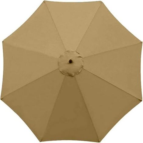 Housse de Rechange pour Parasol, 8 Baleines, 3 m, imperméable, Anti-UV, Tissu de Rechange, Kaki (1/4)