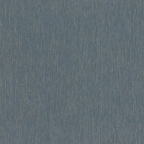 Linen Effect Wallpaper Blue Gold Textured Paste The Wall Vinyl 10m Roll (1/4)