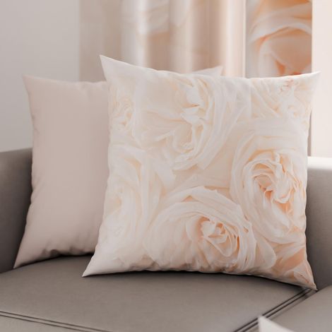 Lot de 2 Taies d'Oreillers 30x30 cm 100% Microfibre Hypoallergénique, Housse Oreiller Rectangulaire Floral Blanc, Paquet de 2 (1/3)
