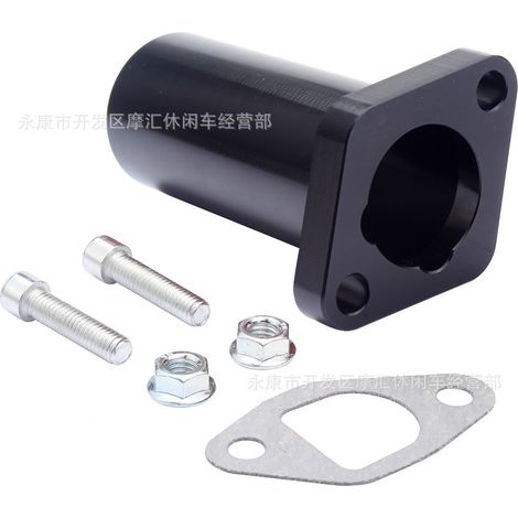 Passend für Mikuni-Vergaser 212cc GX200 PWK24 VM24 Ansaugkrümmer-Anschlussdichtung aus Aluminium (schwarz) (1/5)