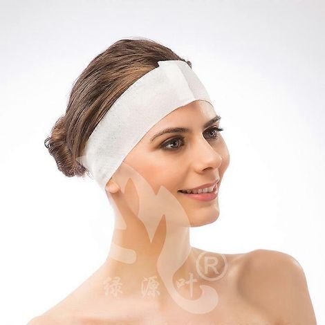 Bandeau facial spa non tissé pour la gestion de la peau, 10 pièces/ensemble, jetable, antidérapant, pour salon de beauté, maquillage, élastique pour cheveux ( ) (1/4)