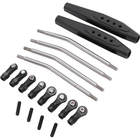 Bras de suspension arrière métalliques pour Axial RR10 90048 90053, liaison de direction renforcée, noir. (1/5)