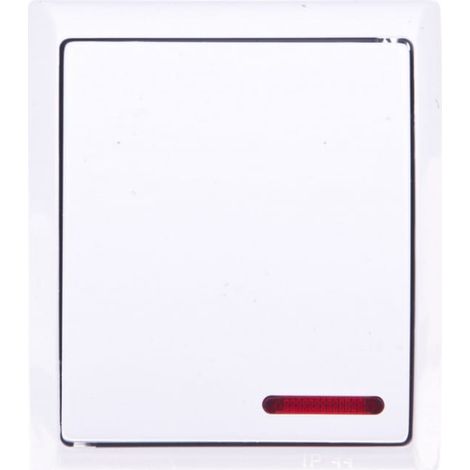 Interruttore ermetico Fala singolo IP44 con retroilluminazione bianca ŁNH-1HS/00