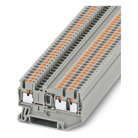 Bloc de jonction de traversée Phoenix Contact PT 2.5-TWIN-DIO/R-L, 0.14  4mm², Enfichable, Gris ( Prix pour Paquet de 5 )