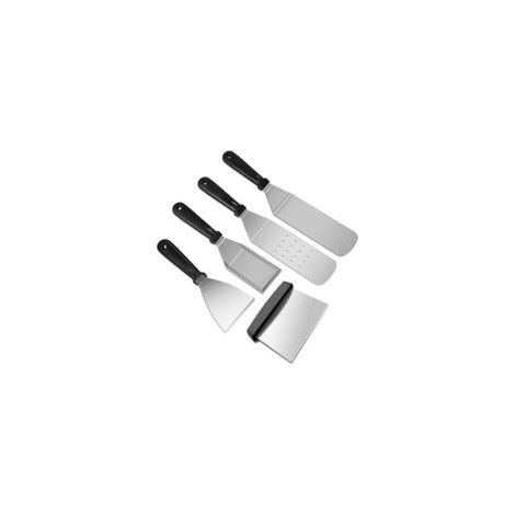 Set aus 5 Grillspateln aus Edelstahl, robuste Grillutensilien (1/5)