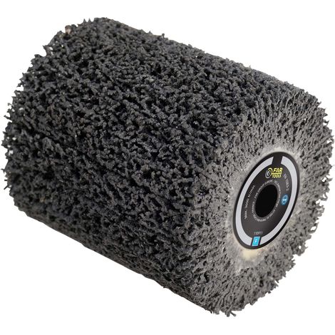 Spazzola in carburo di silicio 80 mm - L 100 mm per decapare metallo, vernici per carrozzeria, preparazione di superfici anteriori di saldatura (superfici piane) Compatibile con macchine REX80 (1/4)