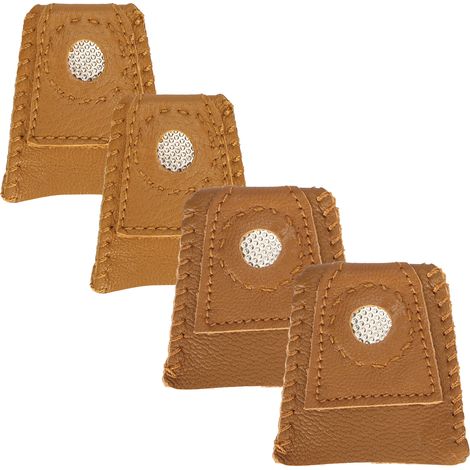 Protecteur de Doigt en Cuir pour Couture et Broderie, Accessoire de Sécurité pour le Travail à l'Aiguille (1/5)