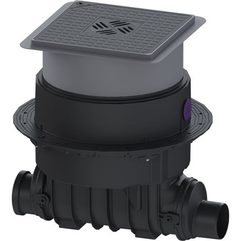 -Dispositif anti-retour Pumpfix F DN 100, plaque de base, noir