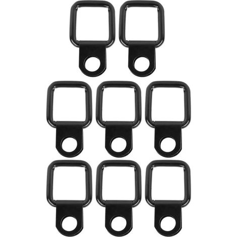 8 Pièces Anneaux D en Métal pour Fixation Rapide sur Hayon ou Coffre de Véhicule – Compatible Wrangler