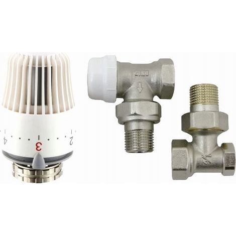 KIT DE RADIADOR TERMOSTÁTICO DE ÁNGULO DE 1/2 PULGADA T-03