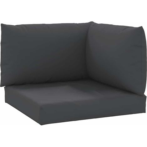 Maison Exclusive - Palettenkissen 3-tlg. Schwarz Oxford-Gewebe (1/5)