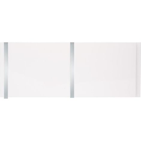 Bathroom Ceiling Cladding Panels White & Chrome PVC 250x2600mm Pack of 4 - 2.6m2