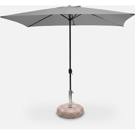 Rechteckiger Gartenschirm 300x200 cm - Grau