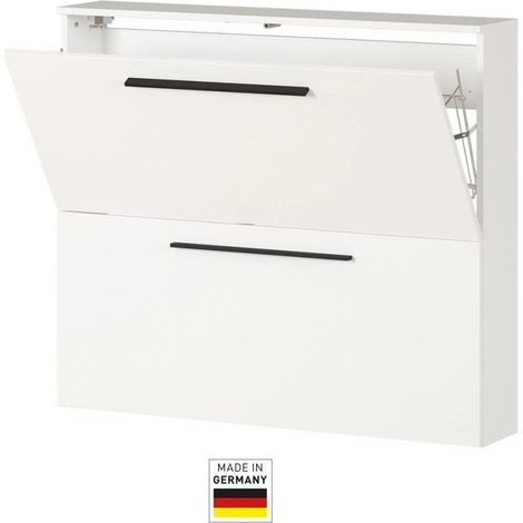 Meuble à suspendu chaussures extra plat Blanc 100cm TAO (1/5)