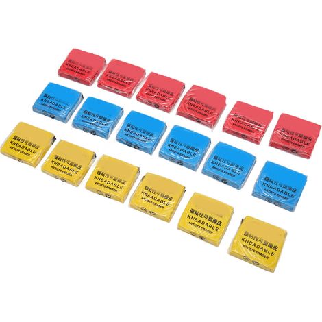 18 pièces gomme mie de pain professionnelle forte adhérence pâte à modeler pour artistes dessin (1/5)