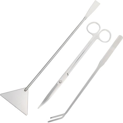 Ciseaux Facile et Aquarium Inoxydable pour Pince Acier en Argenté Outil de Maintenance Grattoir Portable pour Entretien de Gravier e (1/5)