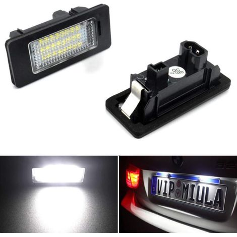 2x License Plate Lights for BMW 1 3 5 X Series Error Free 2W 24 LED White Rear License Plate Light Direct Replacement X5 X6 M3 E39