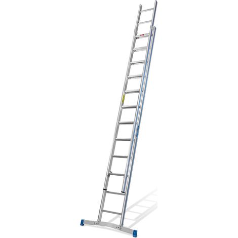 Mauderer Bavaria Schiebeleiter 920 mit gebogener Traverse 2x8 Dreikantsprossen (1/4)