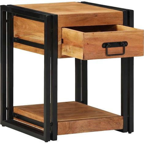 Cabinet de chevet-Table de nuit-Table de chevet Marron 40 x 40 x 50 cm Bois d'acacia massif (1/5)