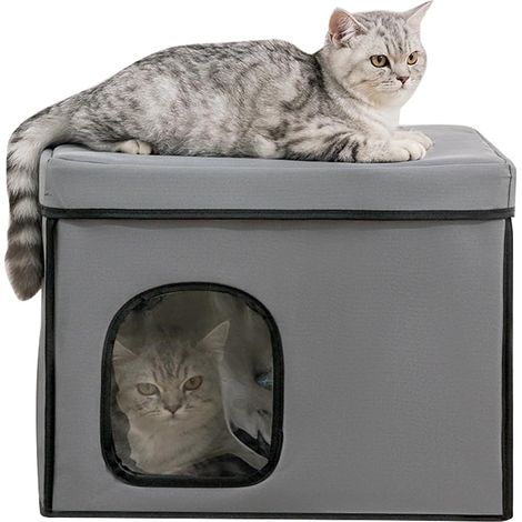 pour chat Abri pliable pour chat Abri de couchage pour (1/5)