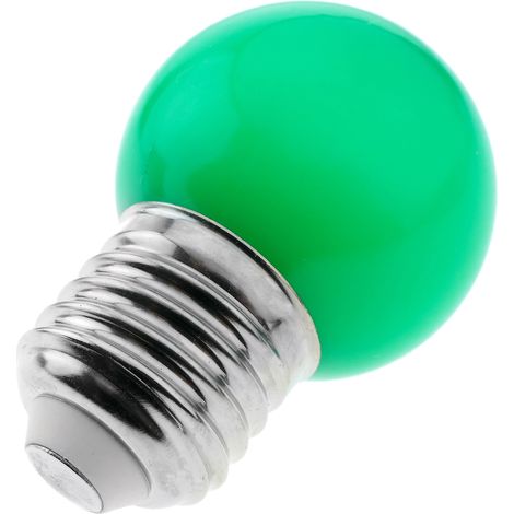 PrimeMatik - Bombilla LED G45 E27 230VAC 0,5W luz verde