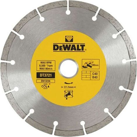 DeWALT - Disco da taglio diamantato per materiali duri 180x22,2 mm DT3721