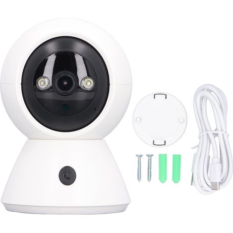GARRYFIZH Caméra de sécurité Wifi 2MP 1080P HD, vision nocturne, audio bidirectionnel, sans fil, pour surveillance domestique (1/5)