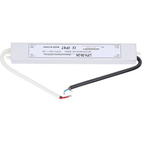 Alimentation étanche BERM 30W DC24V transformateur driver aluminium LED, bloc d'alimentation interrupteur LPV-30-24