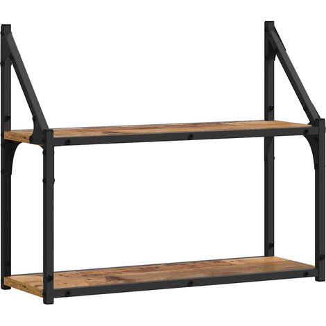 Étagère murale,Étagère flottante Bois ancien 60 x 21 x 51 cm Bois d'ingénierie CFW51345 (1/5)
