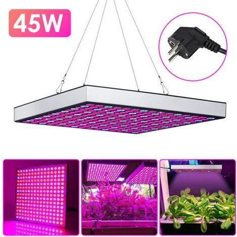 Lampe de culture LED 45W pour la croissance et la floraison, lampe de culture LED d'intérieur avec 225 LED (1/4)