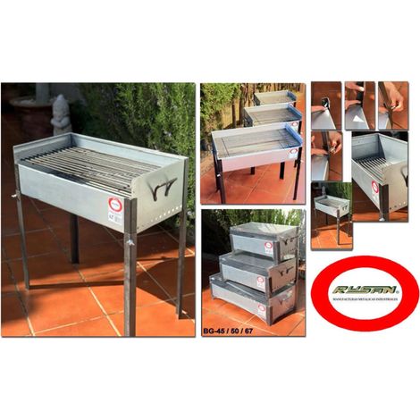 RUSAN Barbacoa de Hierro Galvanizado 33x50x24 BG-50