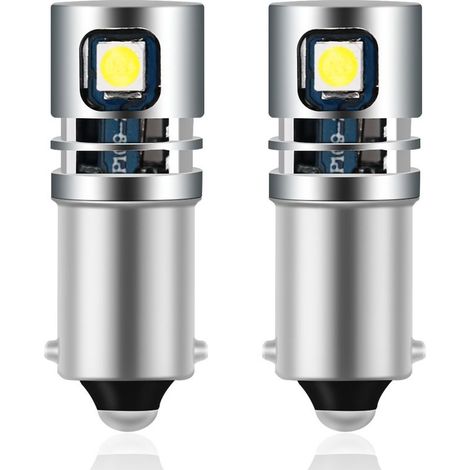 Kaelt - 2 pièces BA9S 53 T4W ampoule LED 12V 5 LEDS 3030 6000K blanc pour voiture carte éclairages feux côté marqueur feu clignotant feu arrière plaque d'immatriculation lumière (1/4)