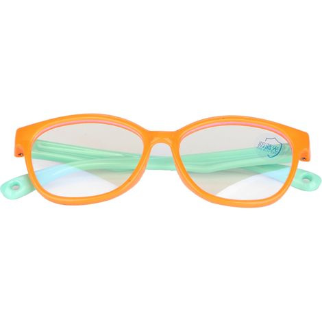 Lunettes en silicone souple anti-lumière bleue pour enfants - Confortable et tendance (Orange) (1/5)