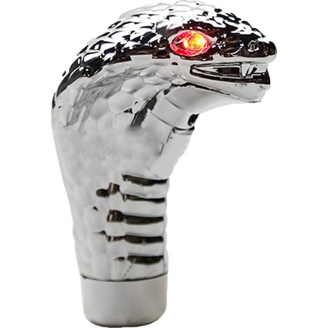 Cobras Snake Car Gearbox Handle With Led Light Gear Shift Knob Stick Car Modification Shift Lever Pomo Palanca Cambio Colour: red light (1/5)