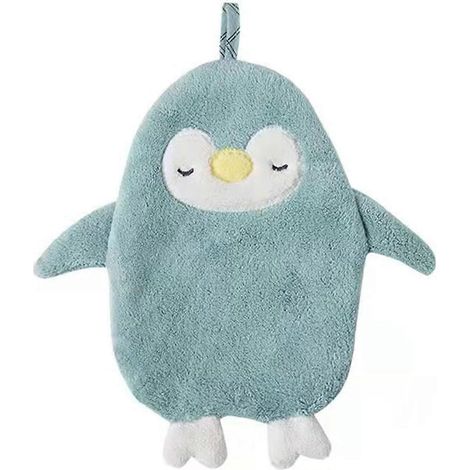 Serviettes pingouin en polaire corail, ultra-absorbantes, décoratives pour la maison, idéales pour la salle de bain, avec motifs de dessins animés, parfaites pour un anniversaire de bébé (garçon ou fi (1/4)