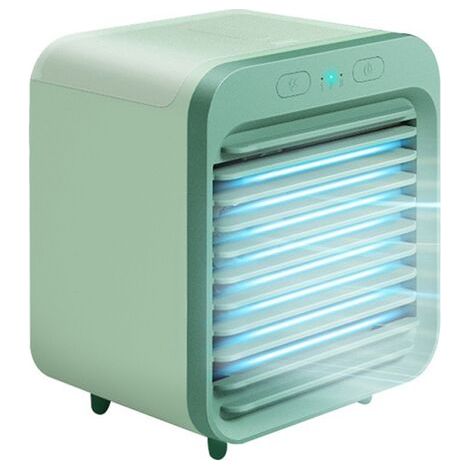Tigrezy Mini tragbare Klimaanlage, Schreibtischventilator, 5000 mAh, wiederaufladbar, USB, Luftkühlung, Ventilator, Luftbefeuchter für Büro und Zuhause (grün)