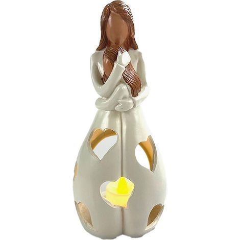 Bougies lumineuses, statues de chandeliers mère et fille, cadeau de Saint-Valentin pour une fille, une super maman (1/5)