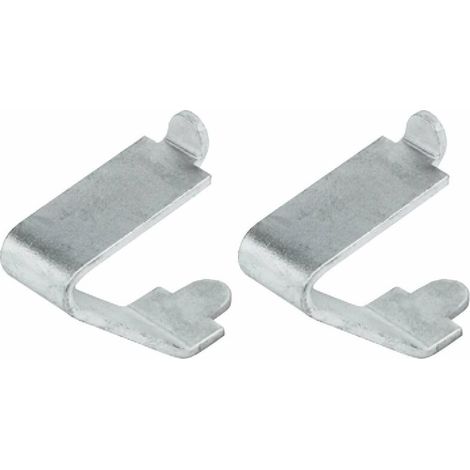 – Lot de 2 taquets en aluminium pour étagères crémaillère – Aspect argent anodisé – Capacité de charge 10 kg par pièce – Dimensions 20 x 8 mm (1/2)