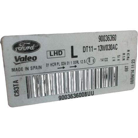 [PRODUIT D'OCCASION] Phare Gauche FORD T.connect ♻️ Ref Oe. 1827690 - Garantie à vie (1/3)