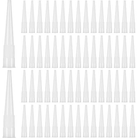 60 Pcs Cartridge Tips, Silicone Cartridge Tips, Caulking Tips, Cartridge Nozzles, Silicone Tips, Replacement Caulking Nozzles for Syringes Adhesive Sealant Tool (1/5)
